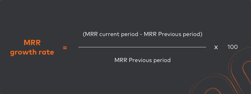 MRR Growth Rate formula