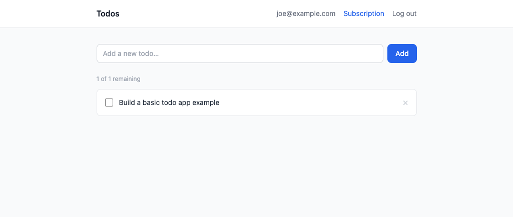 The todo app
