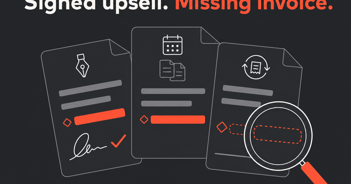 Signed Upsell, Missing Invoice: Reconciling SaaS Amendments With Recurring Billing